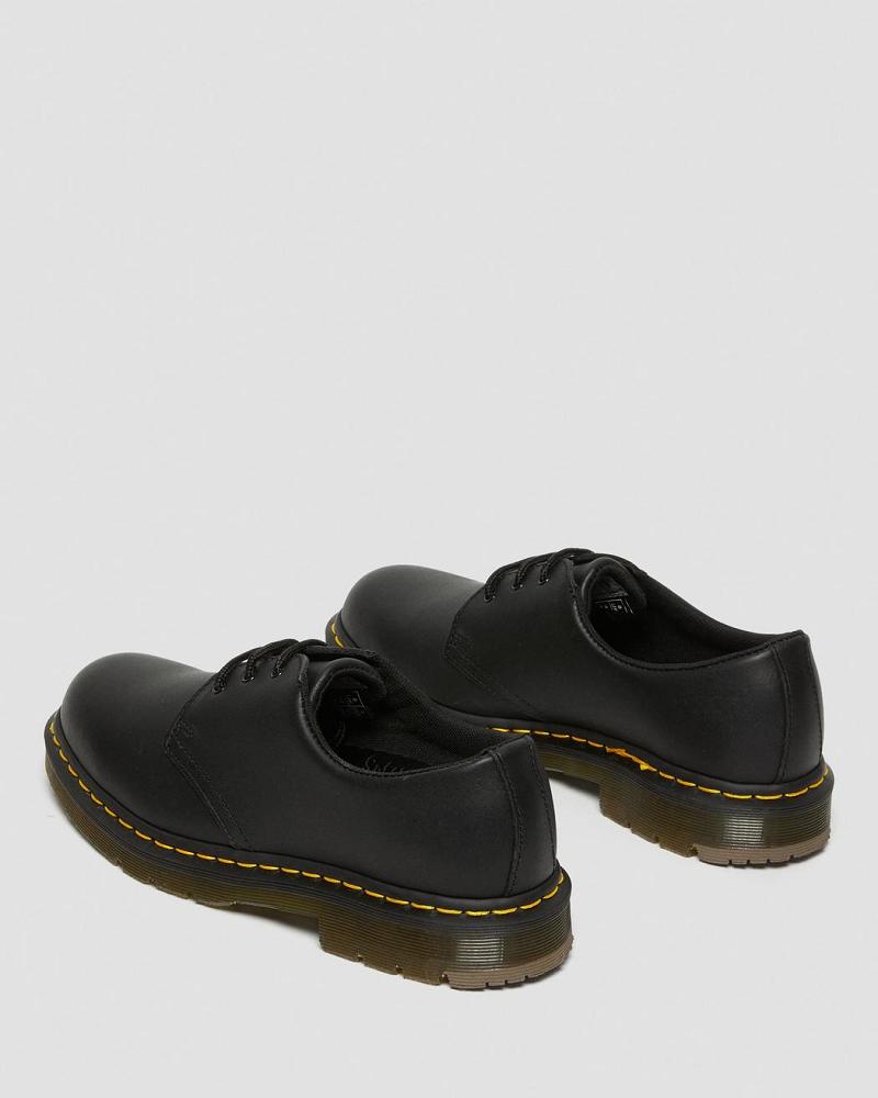 Zapatos Oxford Dr Martens 1461 Slip Resistant Cuero Mujer Negros | MX 426EBC